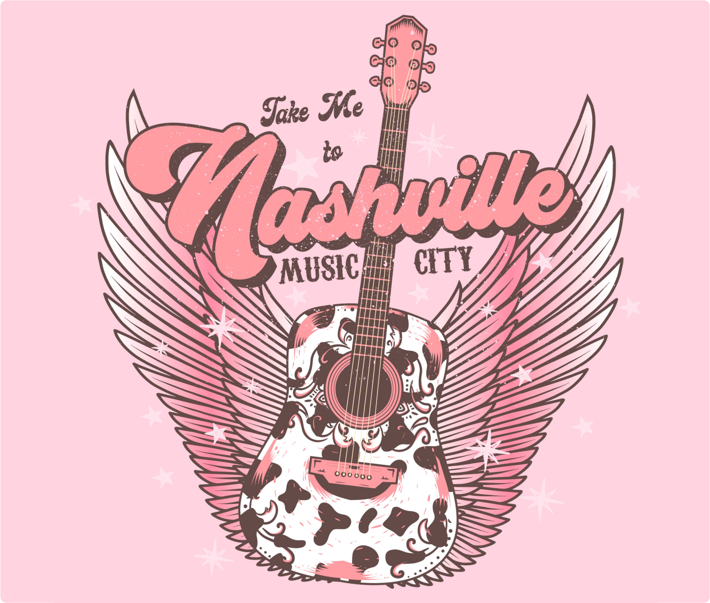 Estampa Nashville Music City - Take Me to Nashville